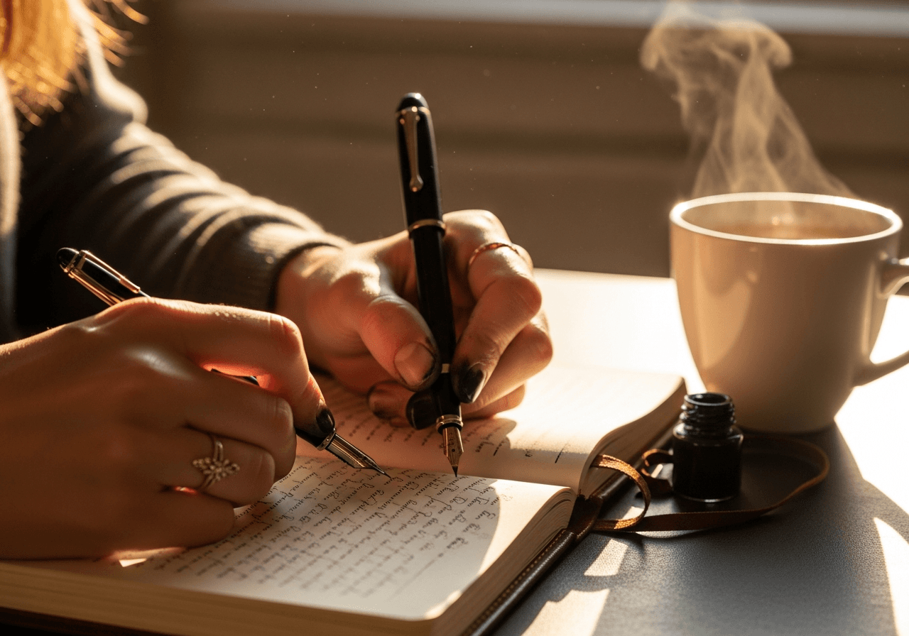 Writing in a journal