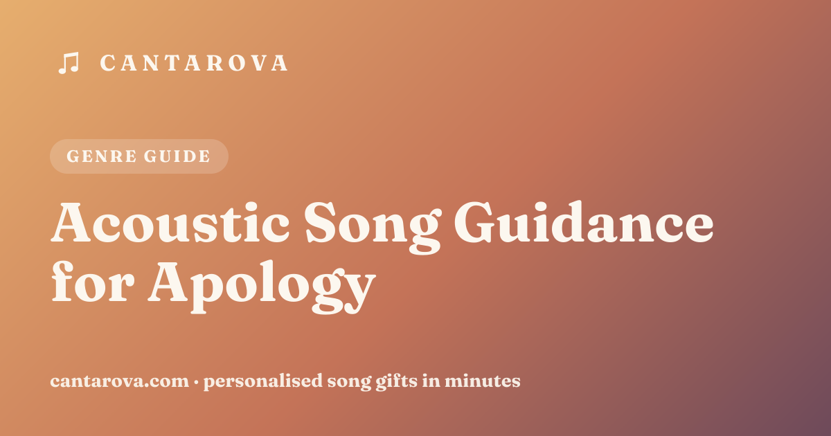 Acoustic Song Guidance for Apology