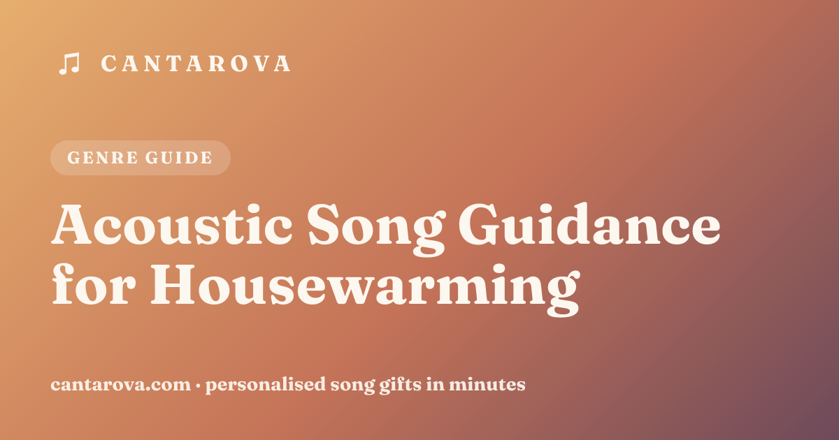 Acoustic Song Guidance for Housewarming