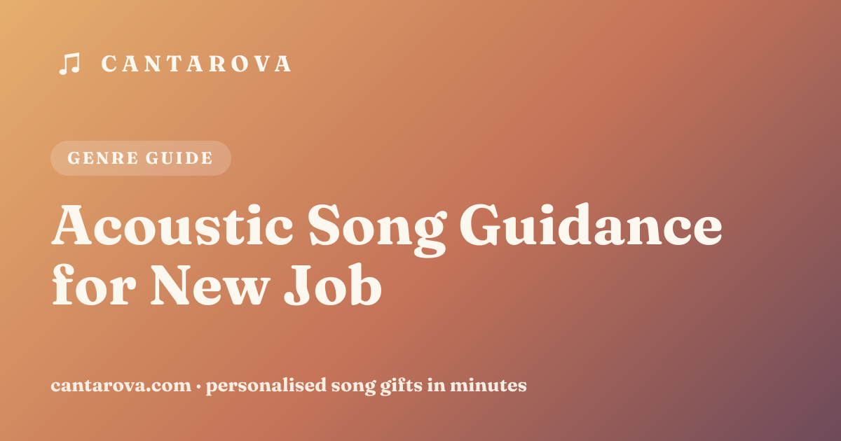 Acoustic Song Guidance for New Job