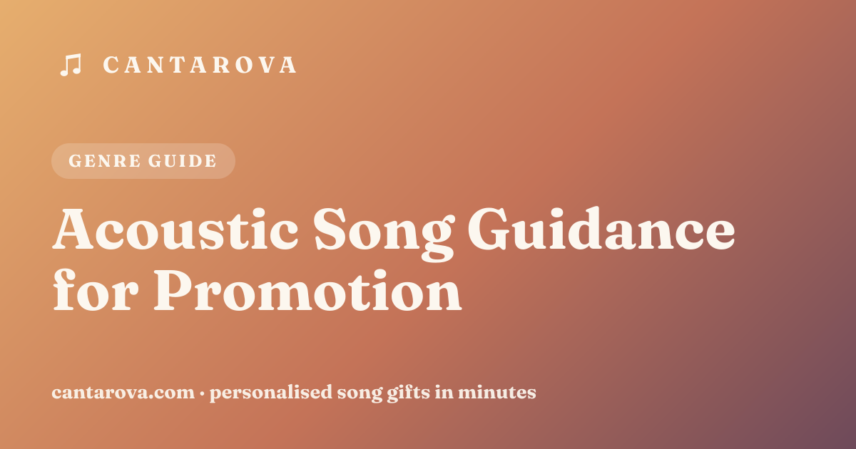 Acoustic Song Guidance for Promotion