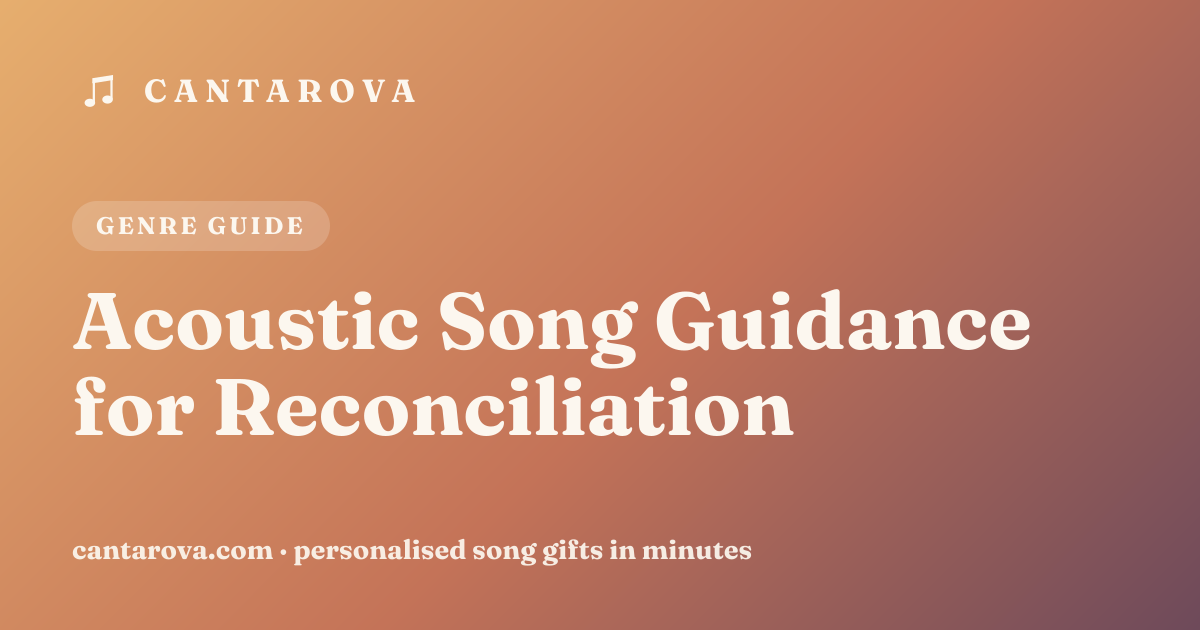 Acoustic Song Guidance for Reconciliation