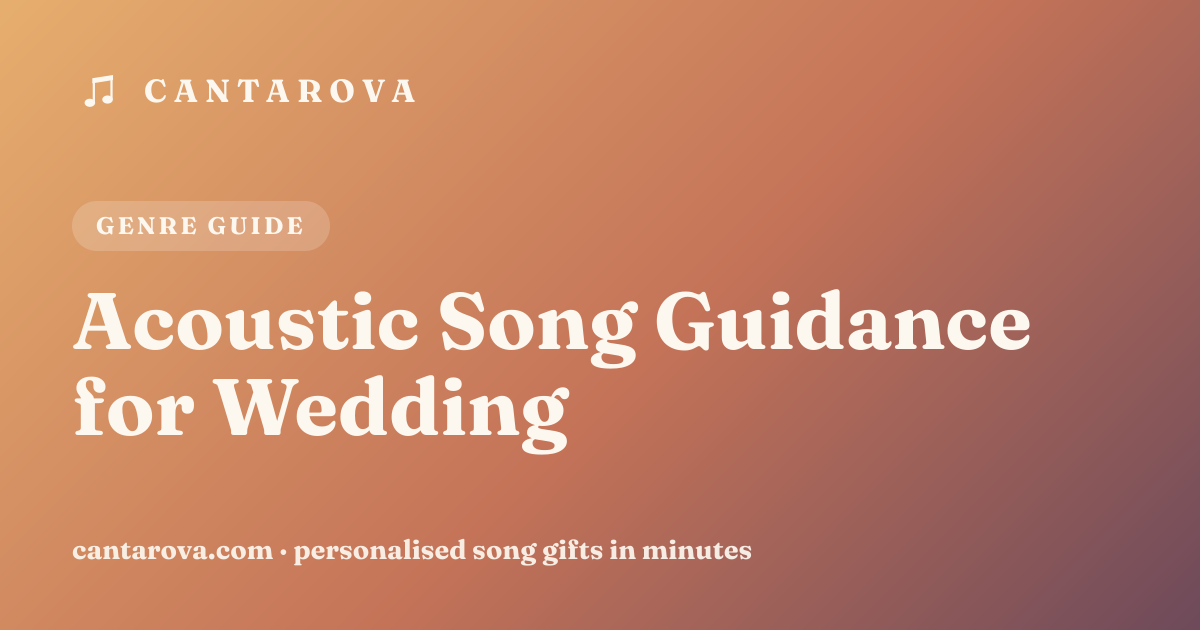Acoustic Song Guidance for Wedding