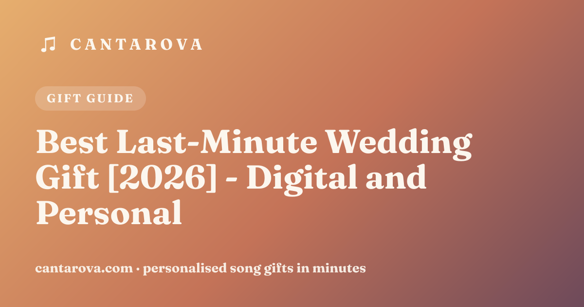 Best Last-Minute Wedding Gift [2026] - Digital and Personal