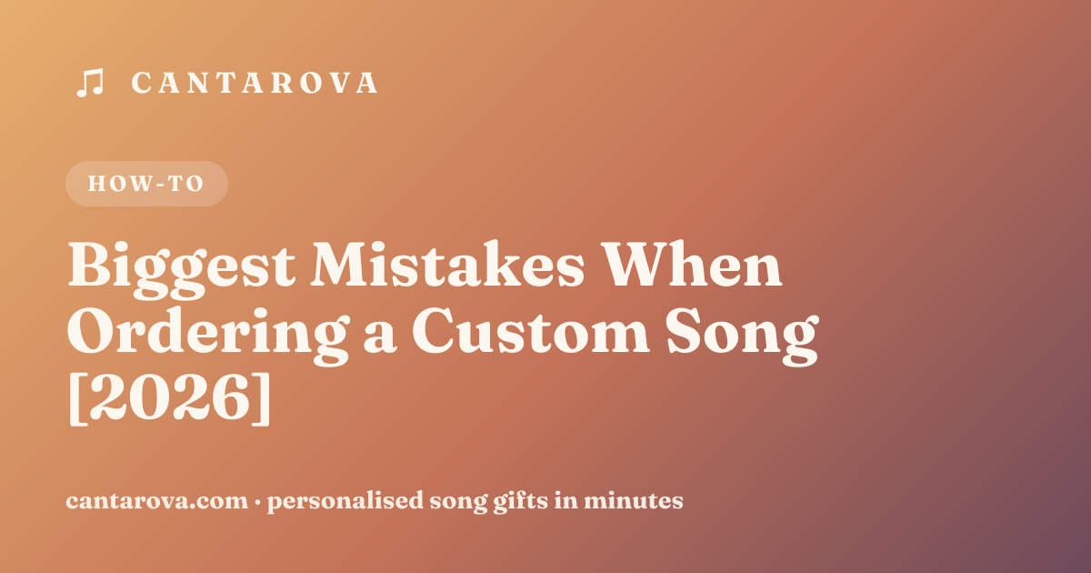 Biggest Mistakes When Ordering a Custom Song [2026]