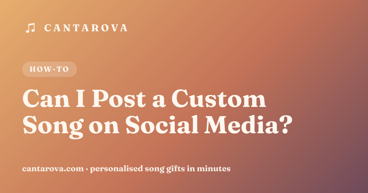 Can I Post a Custom Song on Social Media?