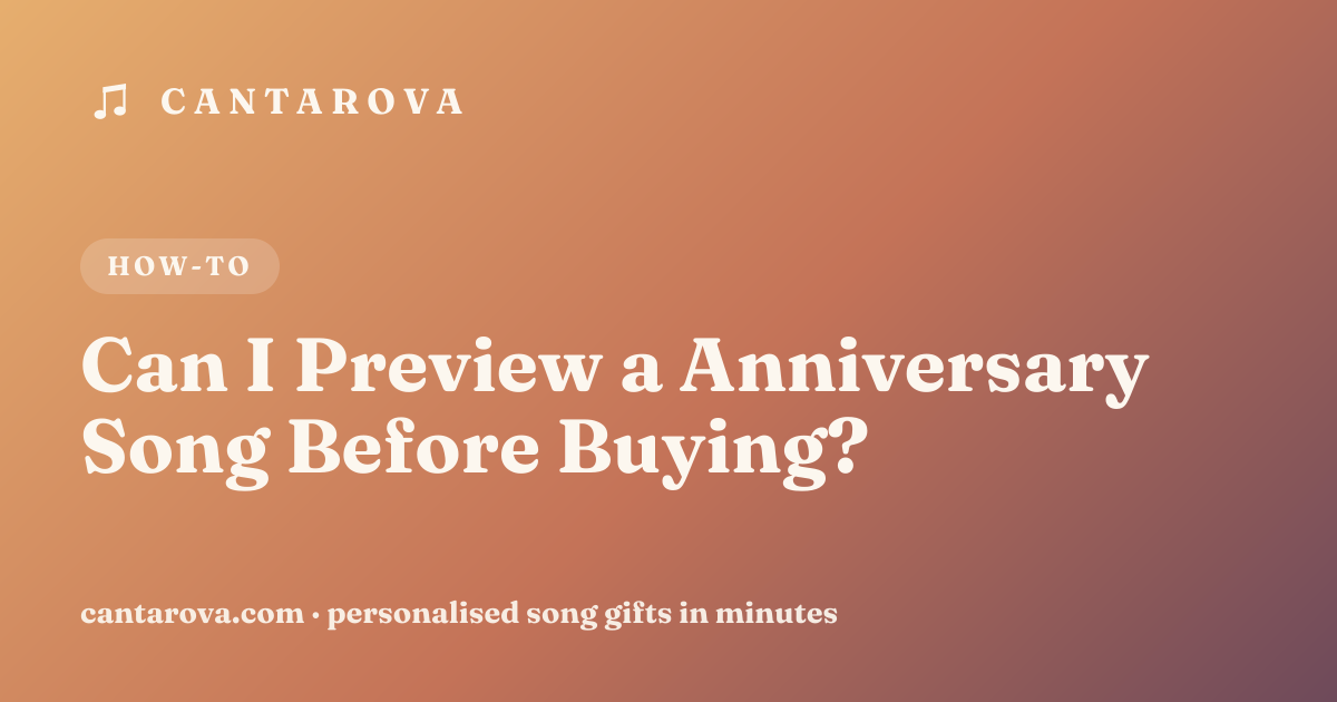 Can I Preview a Anniversary Song Before Buying?