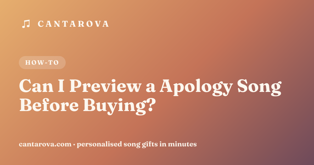 Can I Preview a Apology Song Before Buying?