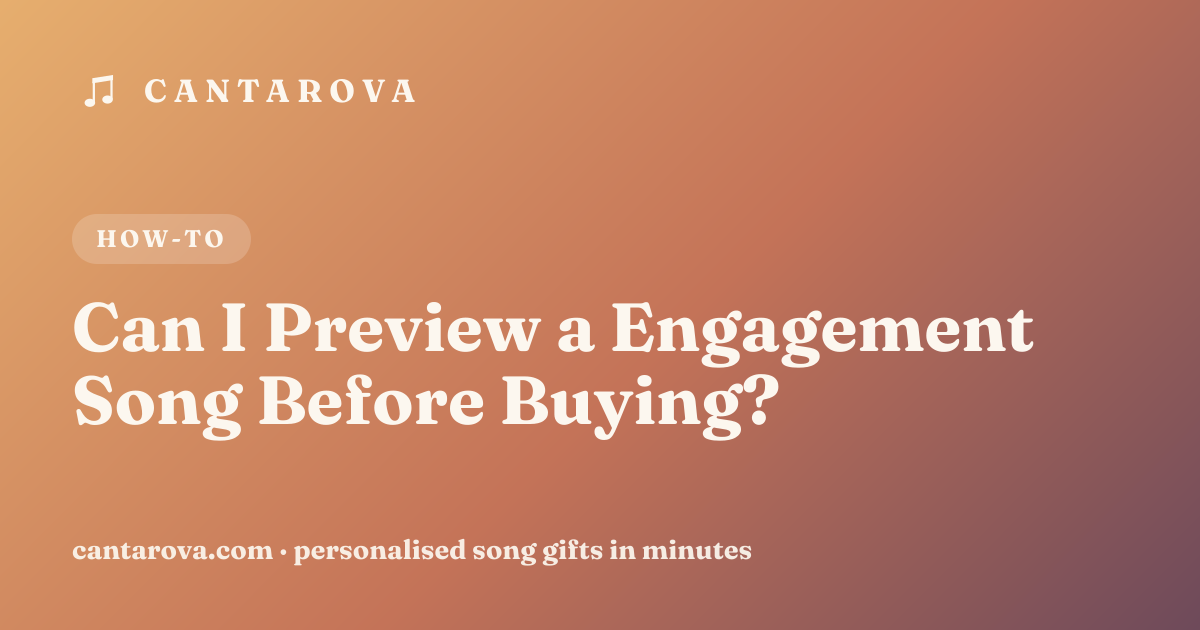 Can I Preview a Engagement Song Before Buying?