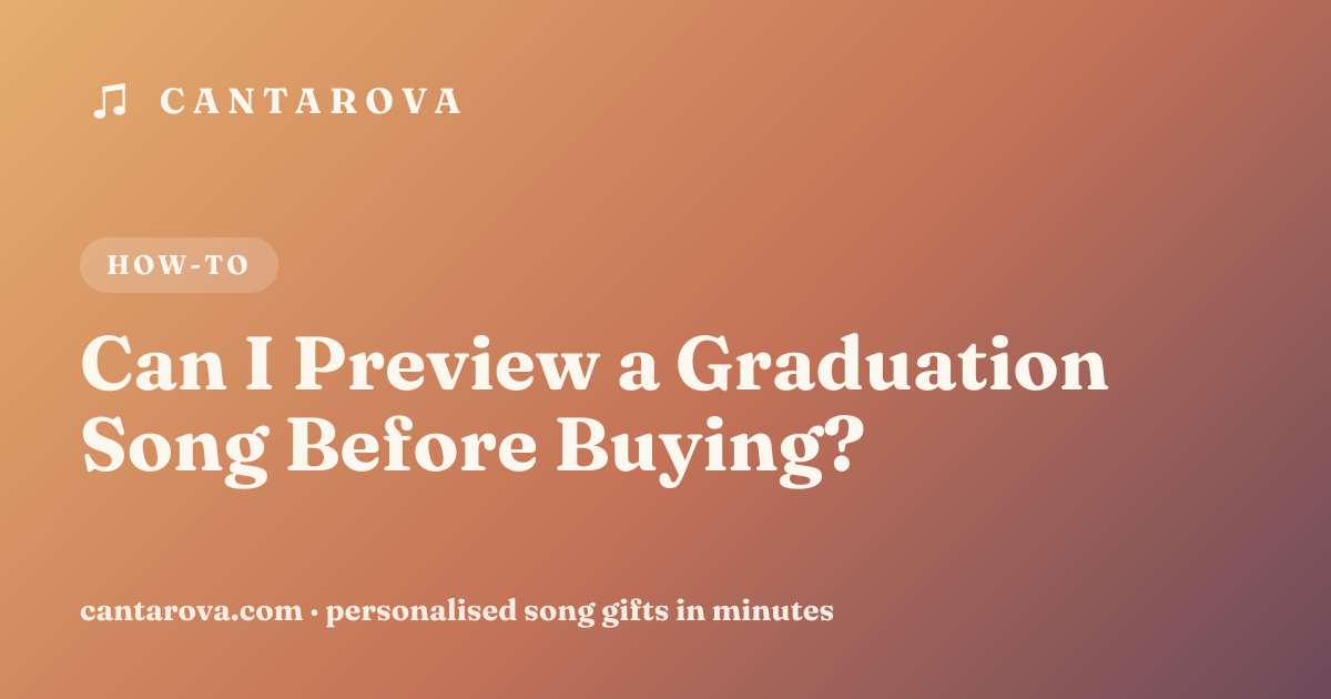 Can I Preview a Graduation Song Before Buying?