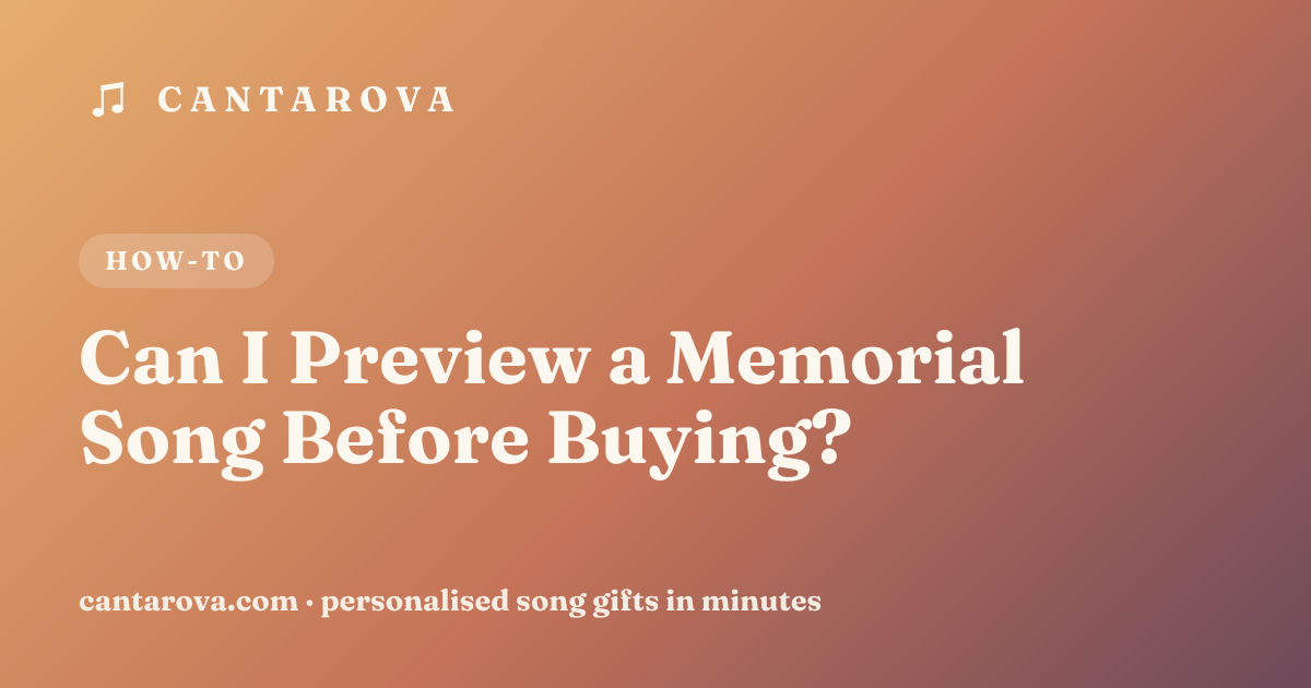 Can I Preview a Memorial Song Before Buying?