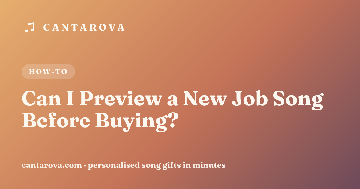 Can I Preview a New Job Song Before Buying?