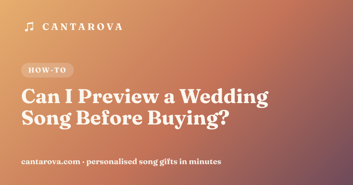 Can I Preview a Wedding Song Before Buying?