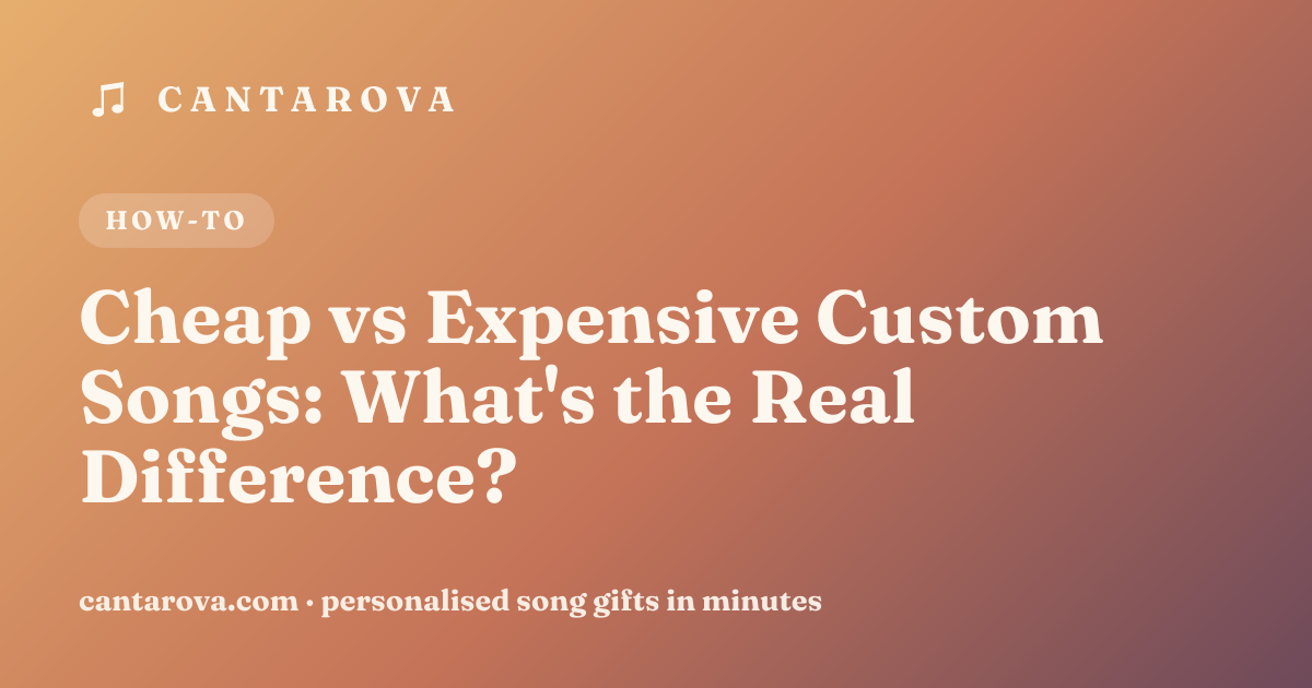 Cheap vs Expensive Custom Songs: What's the Real Difference?
