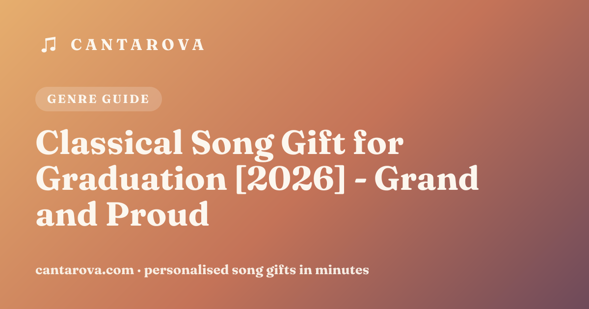 Classical Song Gift for Graduation [2026] - Grand and Proud