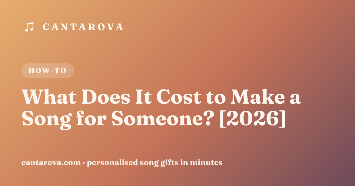 What Does It Cost to Make a Song for Someone? [2026]