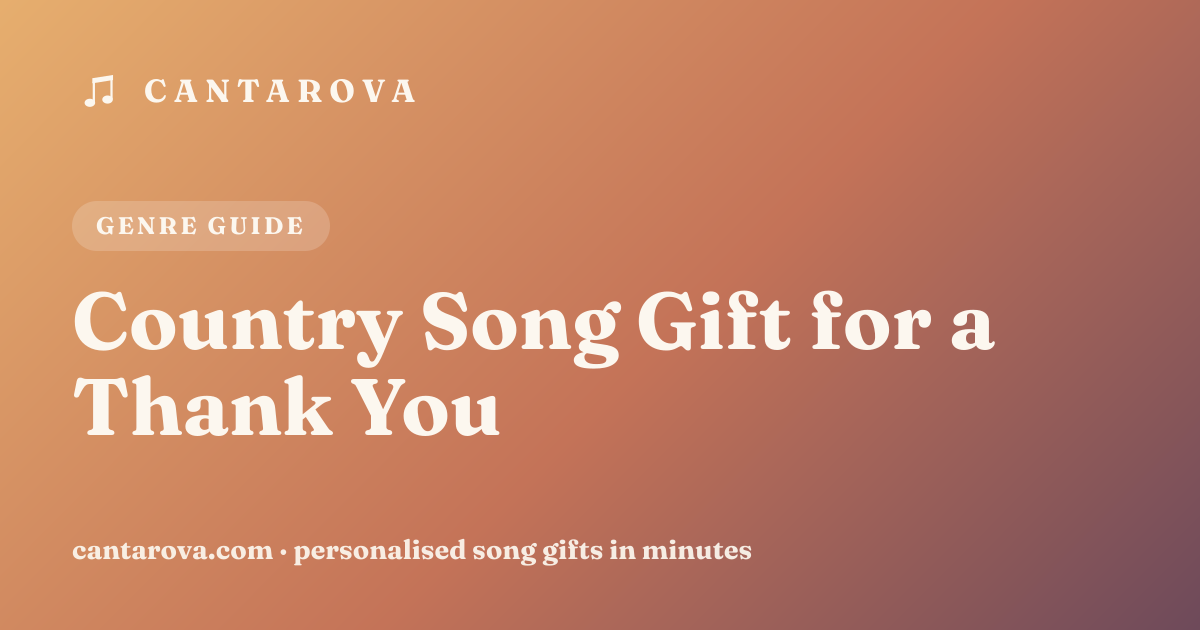Country Song Gift for a Thank You