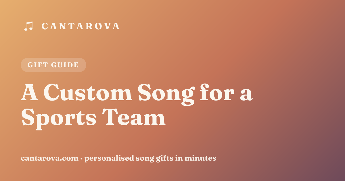 A Custom Song for a Sports Team