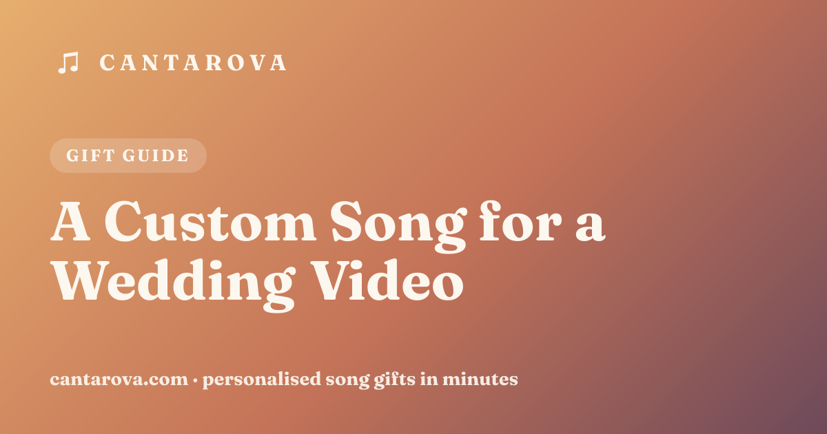 A Custom Song for a Wedding Video