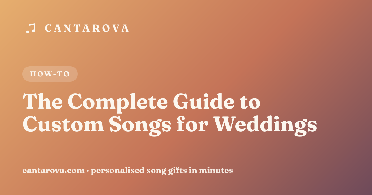 The Complete Guide to Custom Songs for Weddings