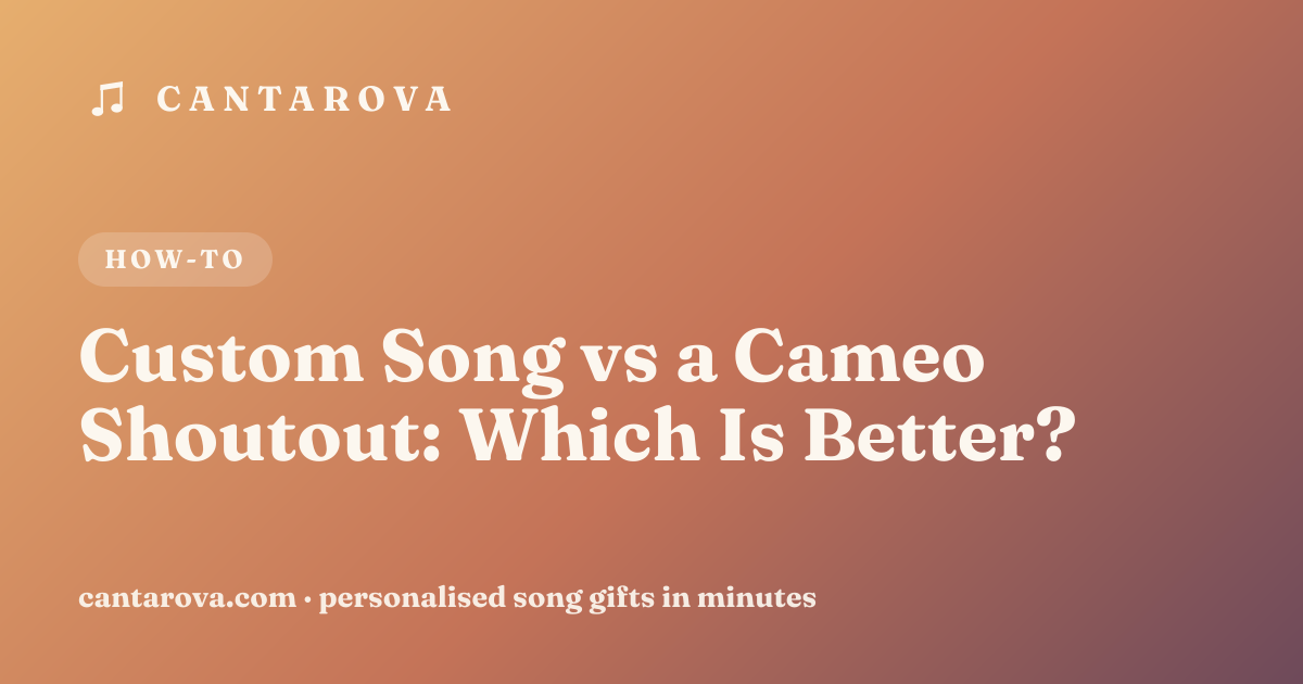 Custom Song vs a Cameo Shoutout: Which Is Better?