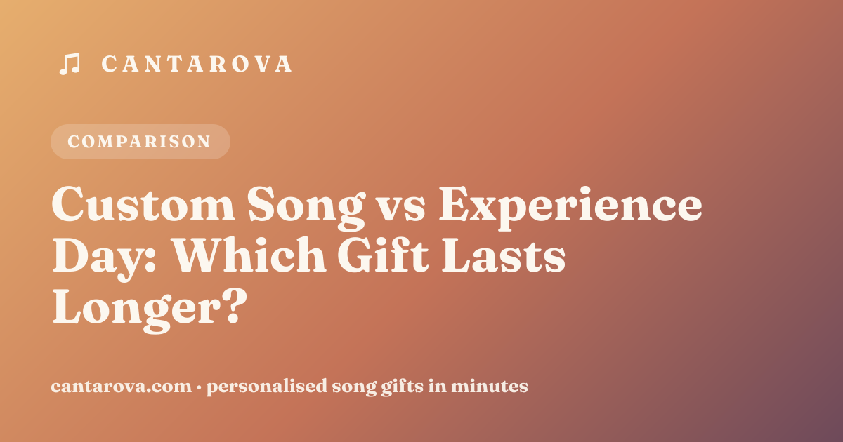Custom Song vs Experience Day: Which Gift Lasts Longer?