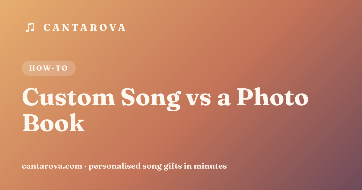 Custom Song vs a Photo Book