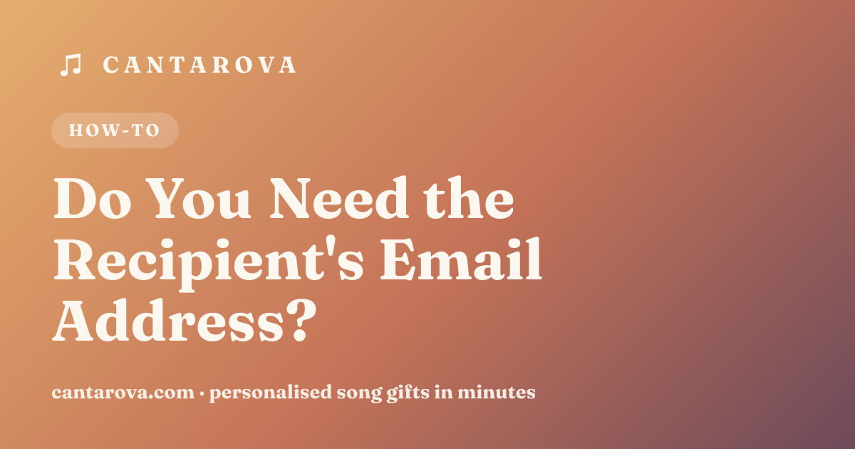 Do You Need the Recipient's Email Address?