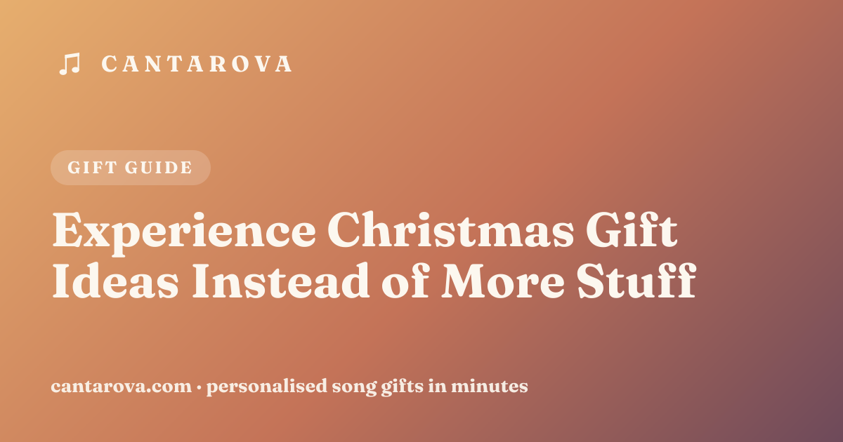 Experience Christmas Gift Ideas Instead of More Stuff