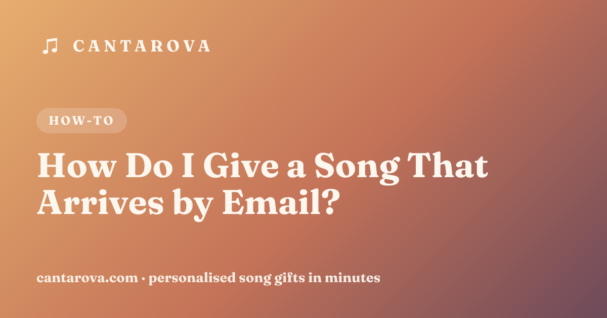 How Do I Give a Song That Arrives by Email?