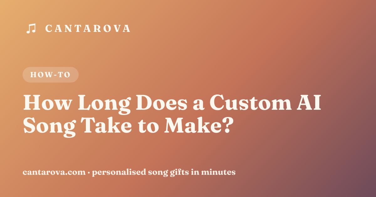 How Long Does a Custom AI Song Take to Make?