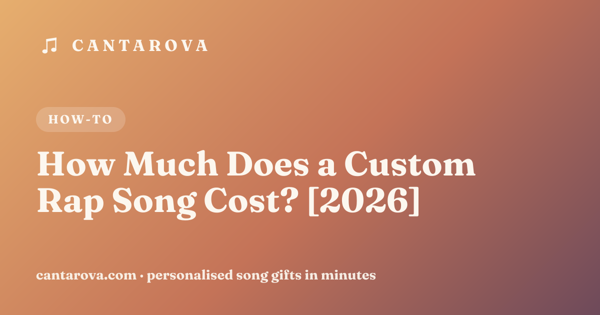How Much Does a Custom Rap Song Cost? [2026]