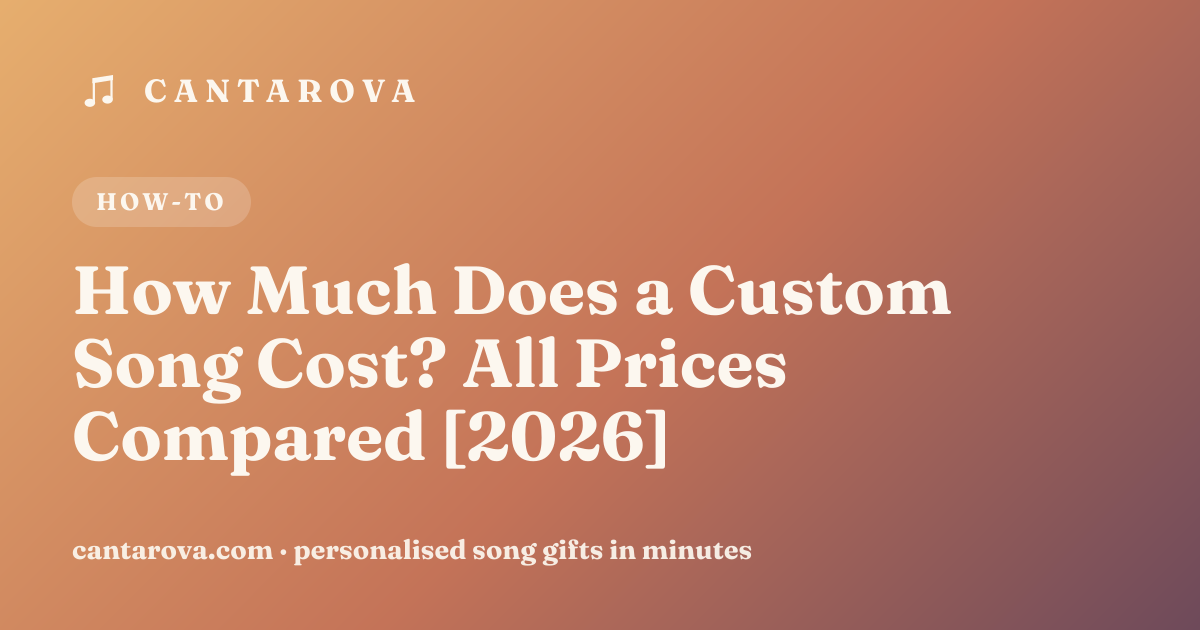 How Much Does a Custom Song Cost? All Prices Compared [2026]