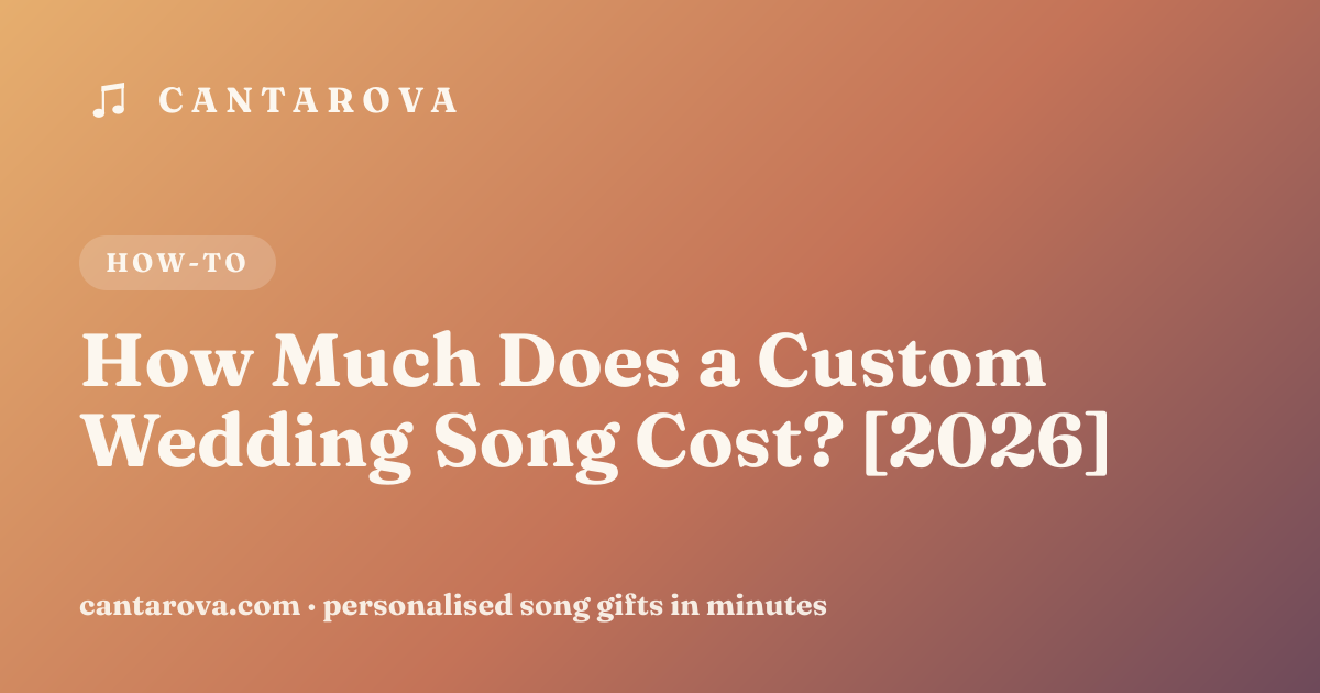 How Much Does a Custom Wedding Song Cost? [2026]