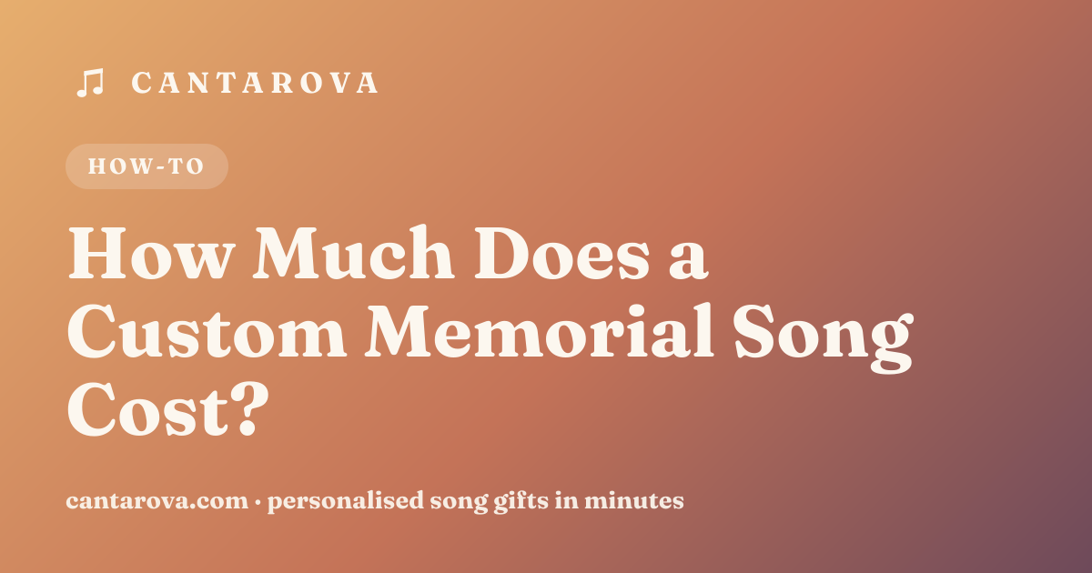 How Much Does a Custom Memorial Song Cost?