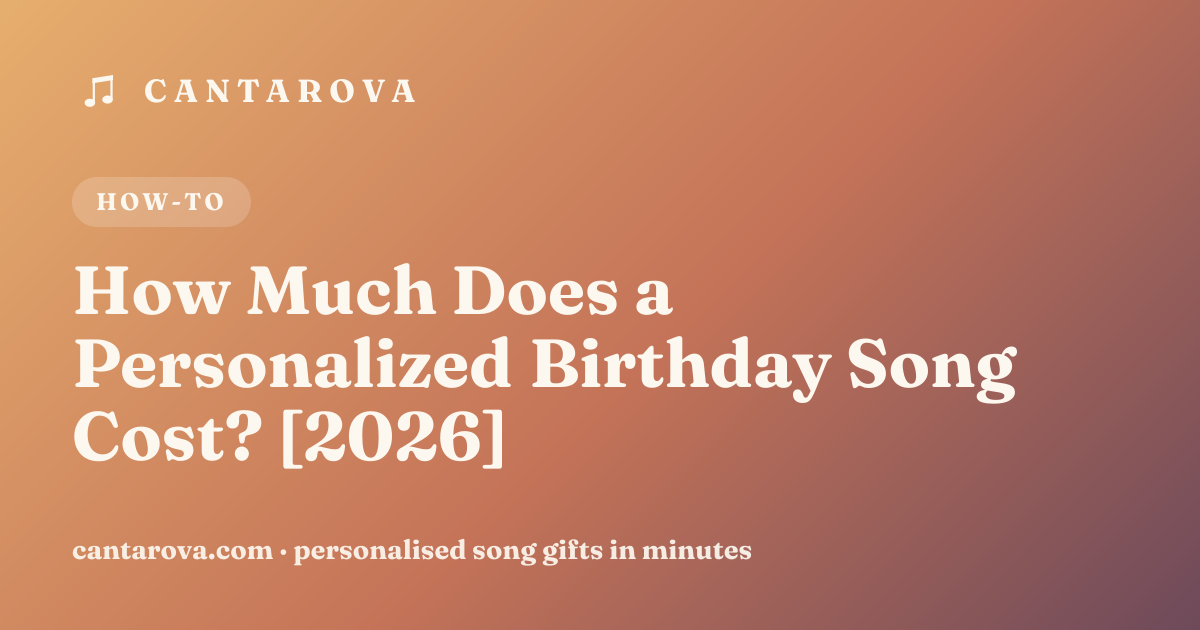How Much Does a Personalized Birthday Song Cost? [2026]