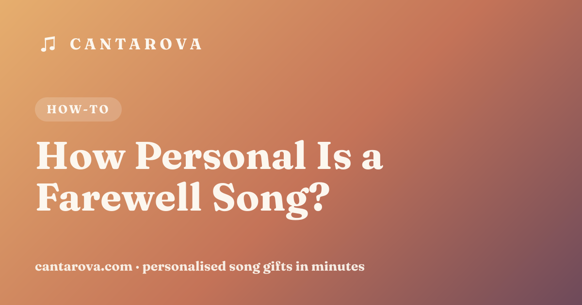 How Personal Is a Farewell Song?