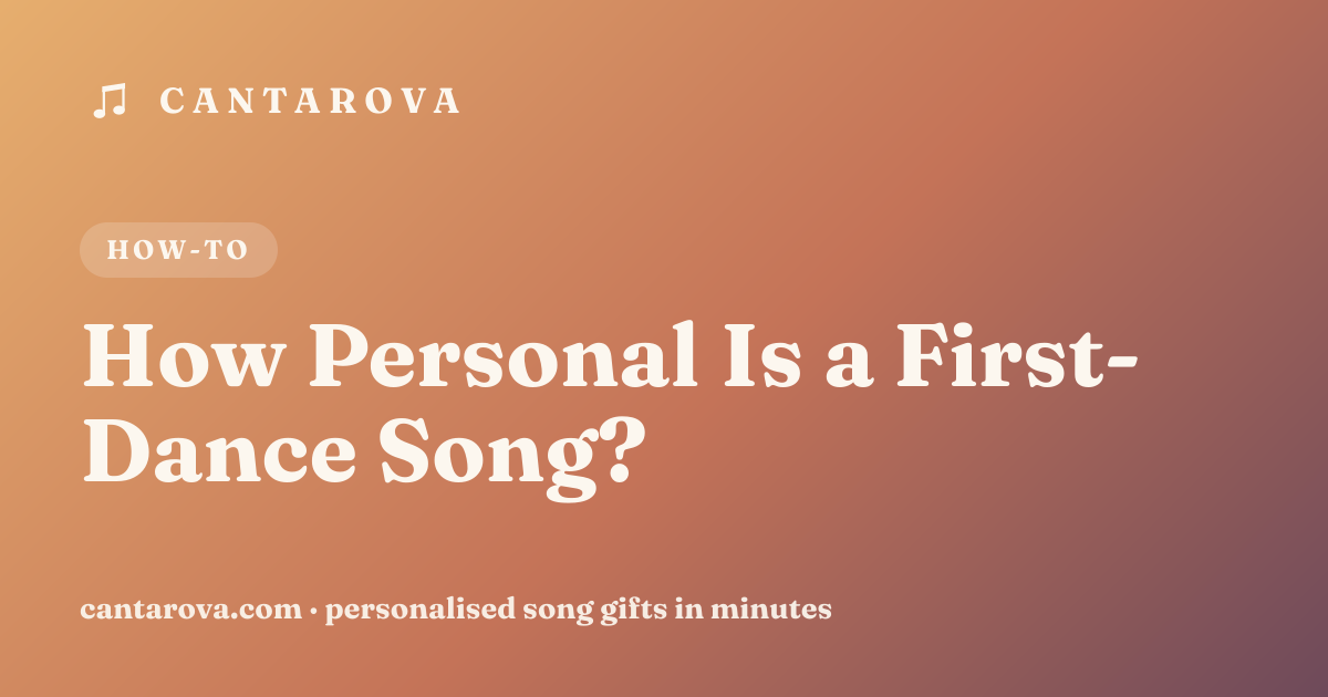 How Personal Is a First-Dance Song?