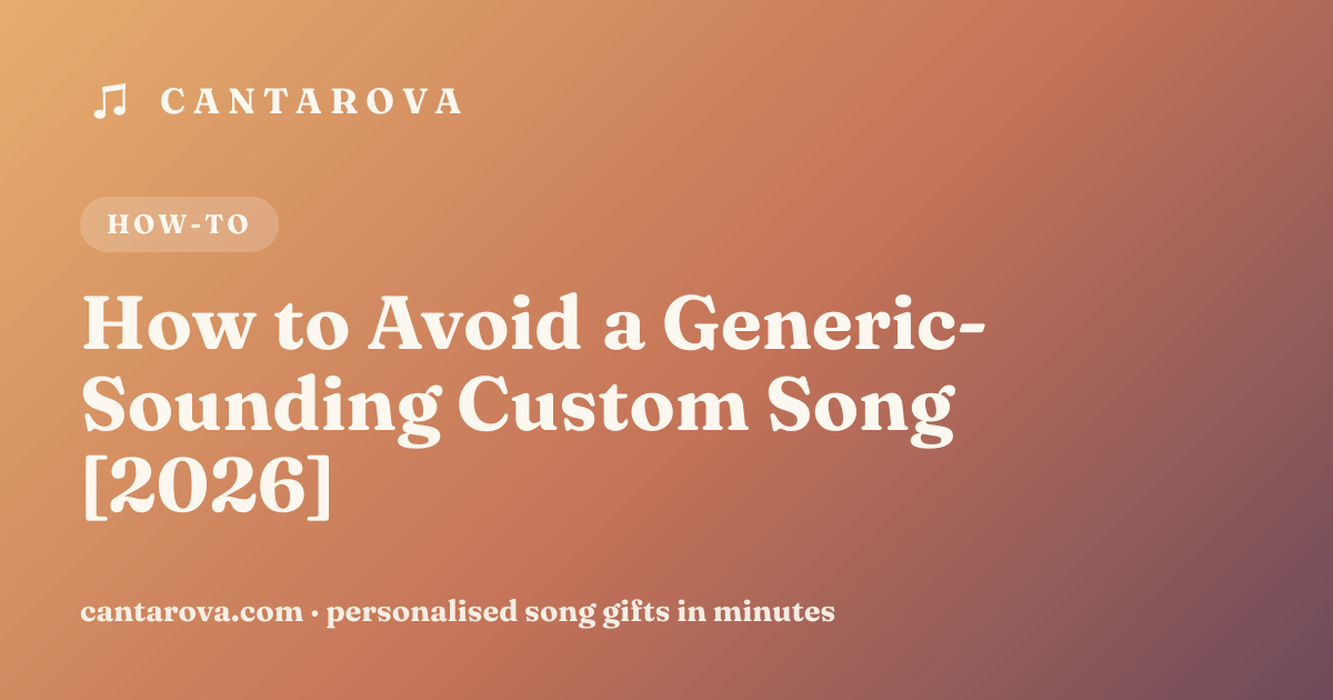 How to Avoid a Generic-Sounding Custom Song [2026]