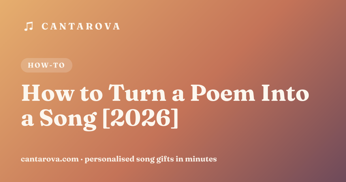 How to Turn a Poem Into a Song [2026]
