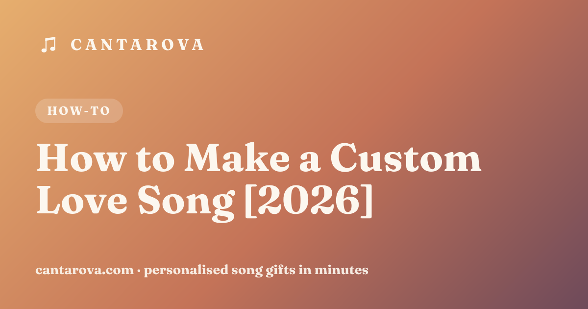 How to Make a Custom Love Song [2026]