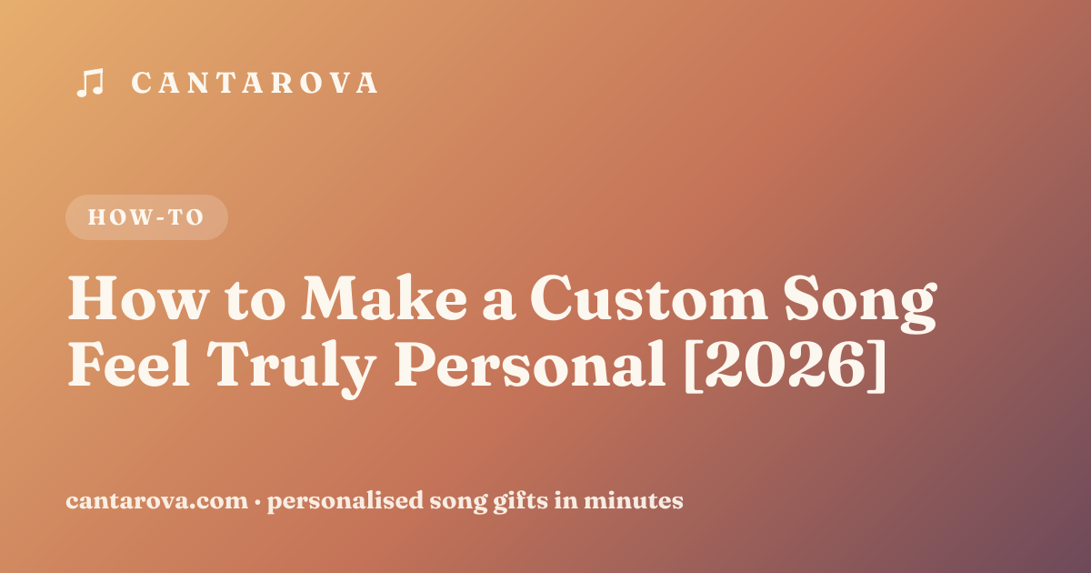 How to Make a Custom Song Feel Truly Personal [2026]