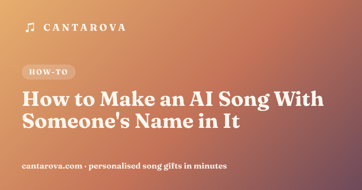 How to Make an AI Song With Someone's Name in It