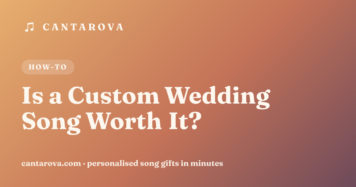 Is a Custom Wedding Song Worth It?