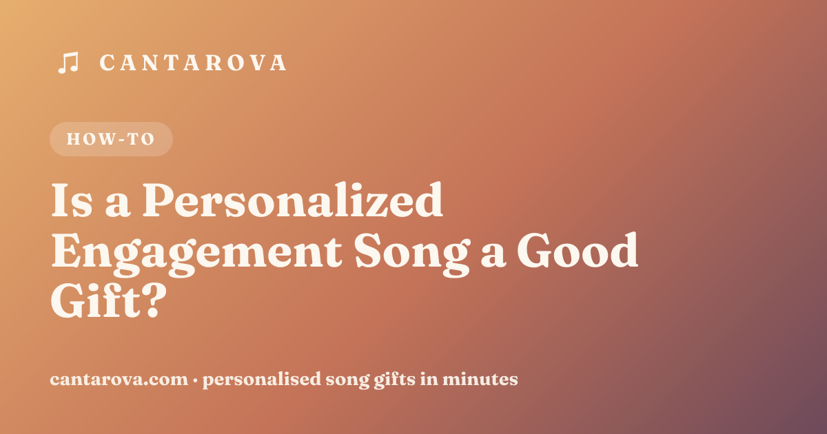 Is a Personalized Engagement Song a Good Gift?