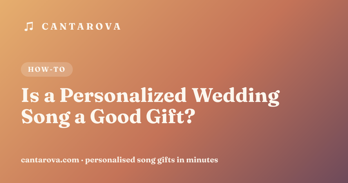 Is a Personalized Wedding Song a Good Gift?