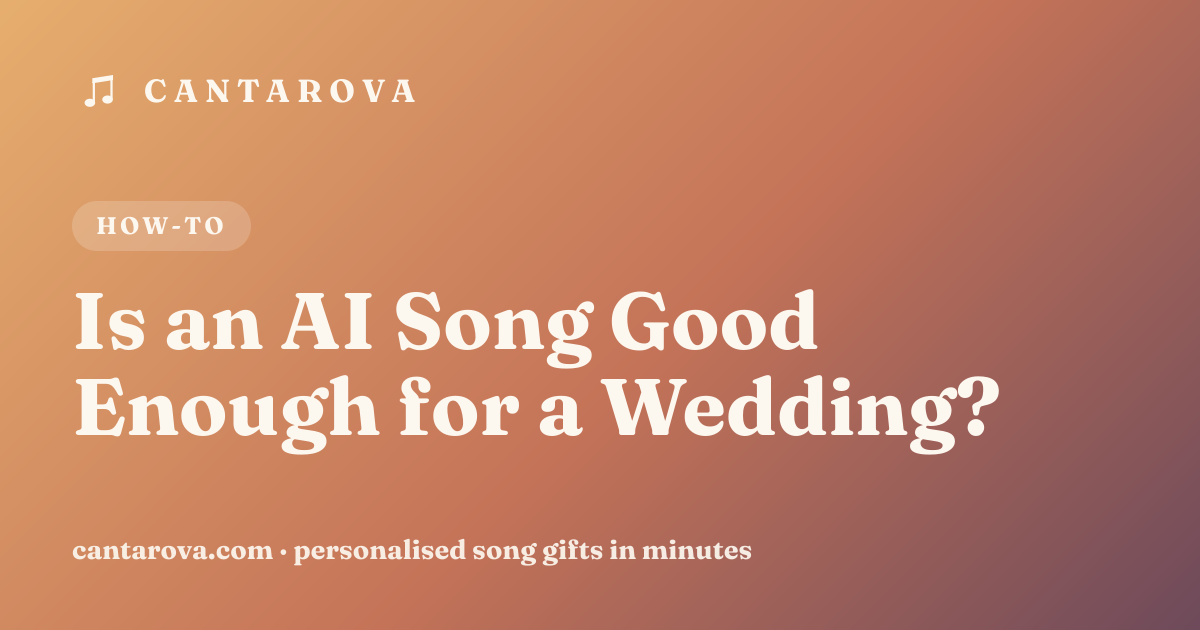 Is an AI Song Good Enough for a Wedding?