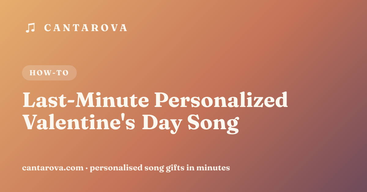 Last-Minute Personalized Valentine's Day Song