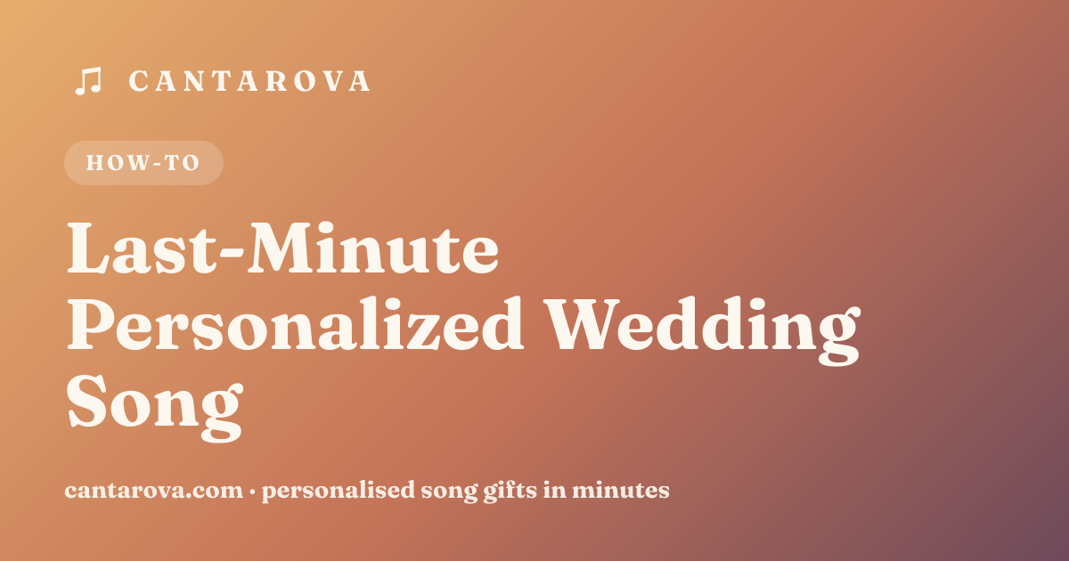 Last-Minute Personalized Wedding Song
