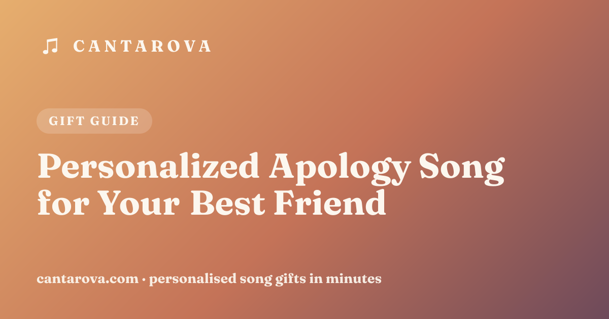 Personalized Apology Song for Your Best Friend